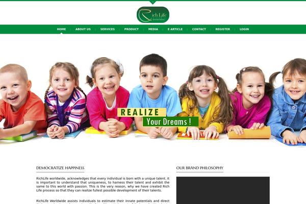 Official theme site design template sample
