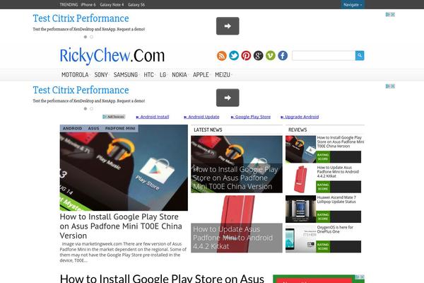 rickychew.com site used Topgadget-singlepro