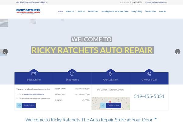 Auto Repair theme site design template sample