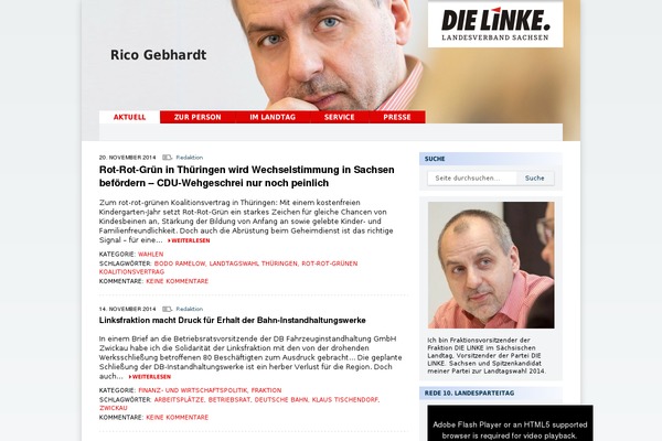 rico-gebhardt.de site used Dielinke