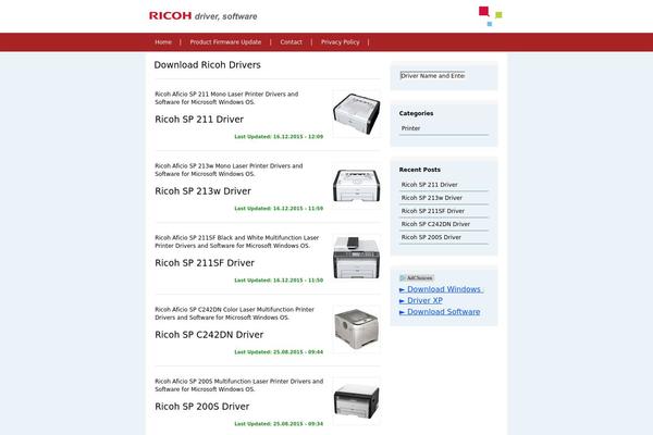 ricohdriver.com site used Defusion
