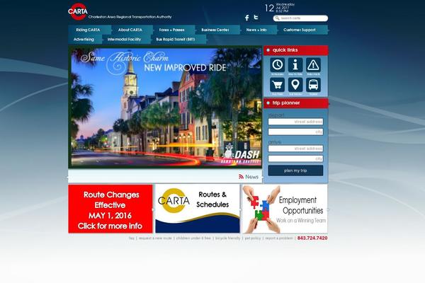 Carta theme site design template sample