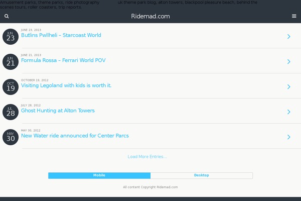 Site using Awesome Flickr Gallery plugin