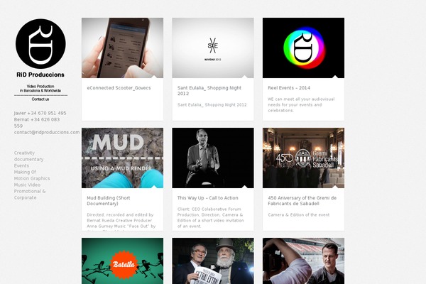 Gridlocked theme site design template sample