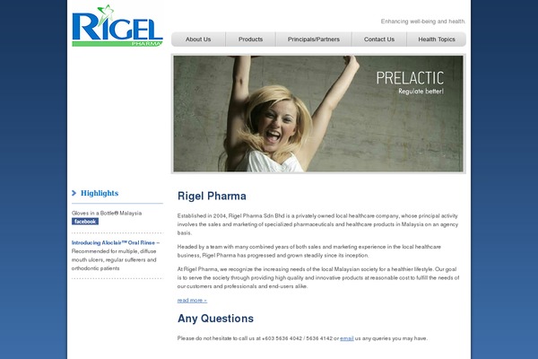 Rigel theme site design template sample