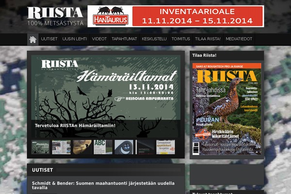 riistalehti.fi site used Riistalehti