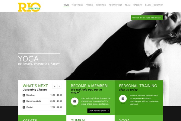 GymBase theme site design template sample
