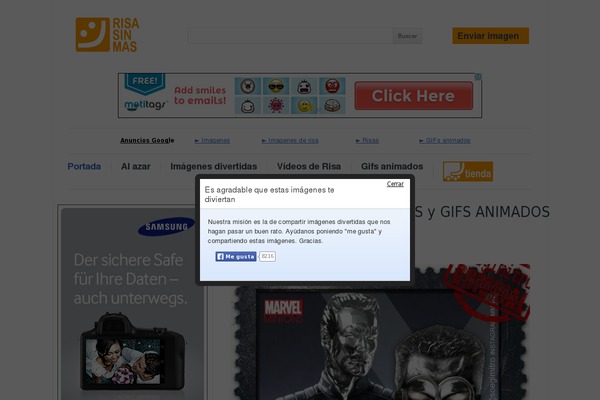 risasinmas.com site used Corporativo