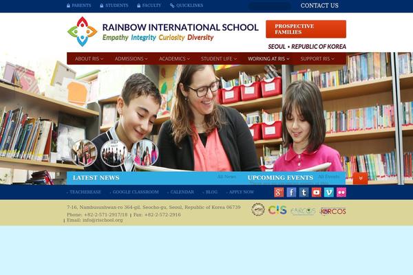 School theme site design template sample