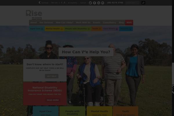 Rise theme site design template sample