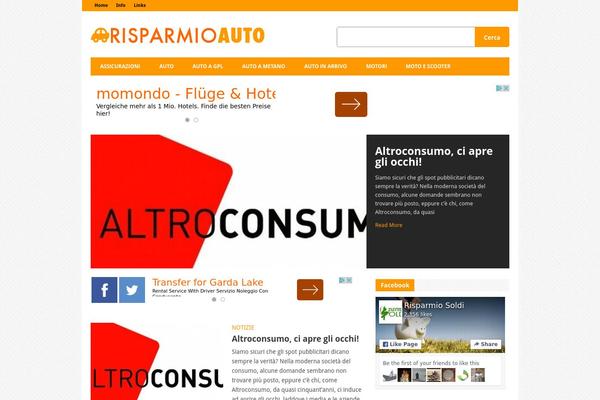 risparmiauto.it site used Megazine v1.06