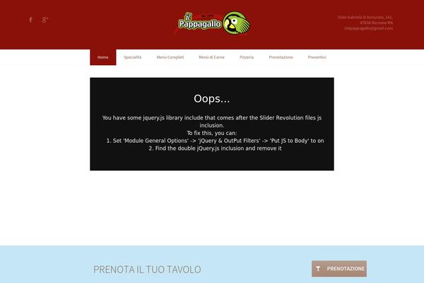 Site using WP Restaurant Manager plugin