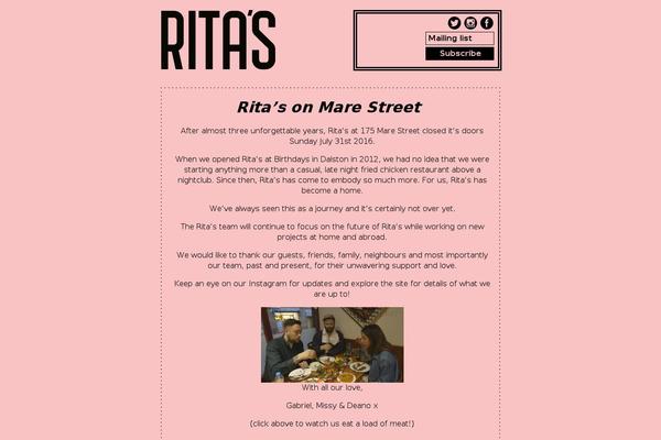 ritasbaranddining.com site used Ritas