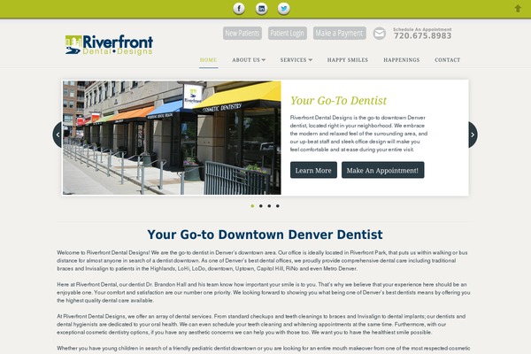 riverfrontdentaldenver.com site used Planb