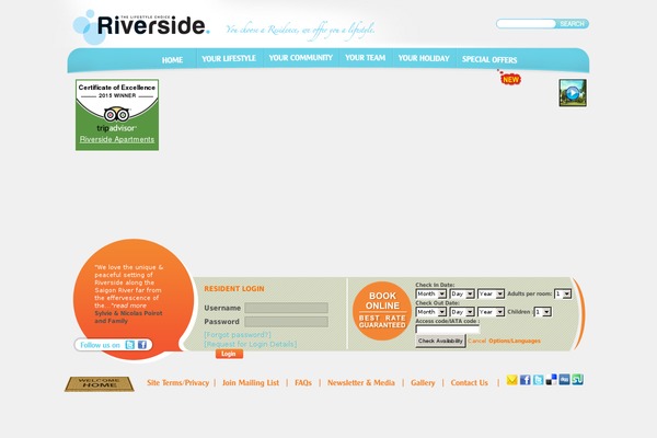 Riverside theme site design template sample