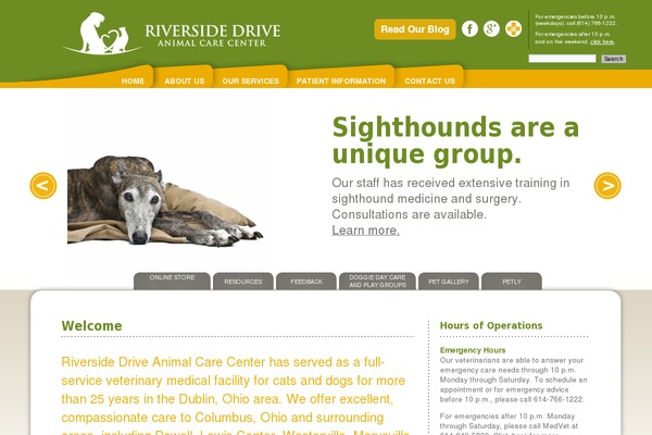 Riverside theme site design template sample