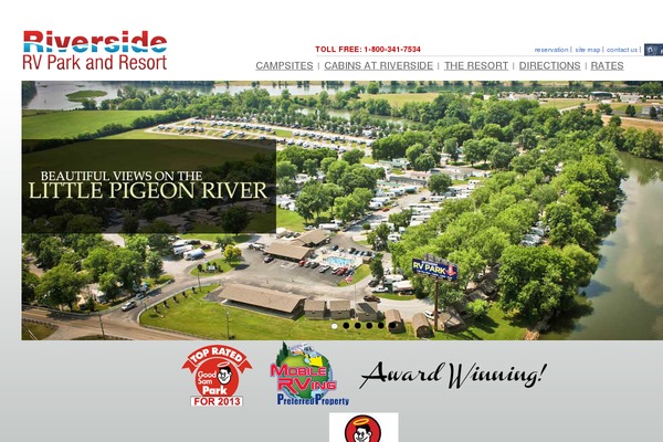 Riverside theme site design template sample