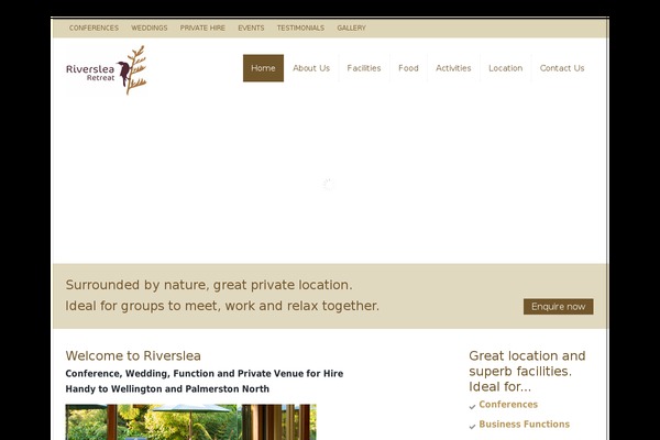 riverslearetreat.co.nz site used Swing