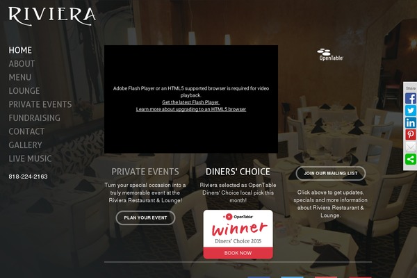 Riviera theme site design template sample