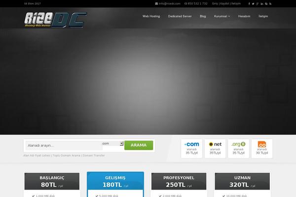 Ainex Host theme site design template sample