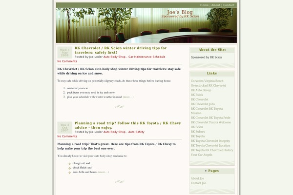 Connections theme site design template sample