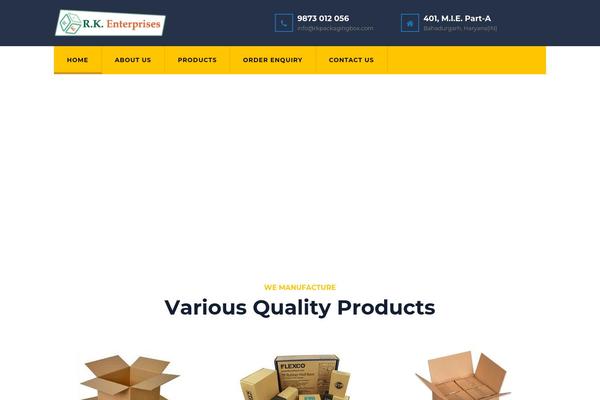 rkpackagingbox.com site used Rkpackaging