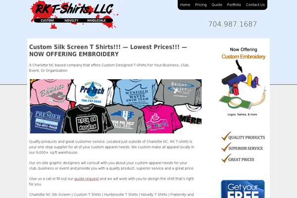 rktshirts.com site used Rkt