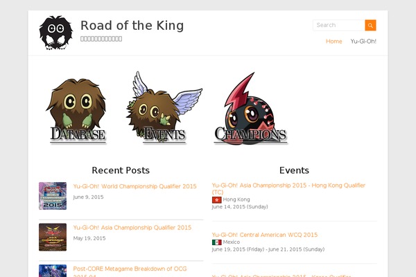 roadoftheking.com site used Hueman-child-theme