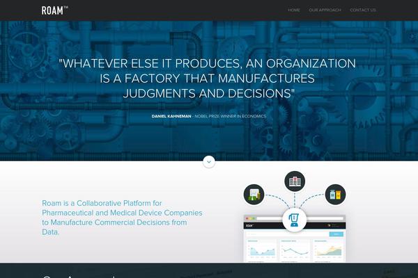 Roam theme site design template sample