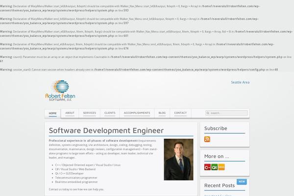 Balance theme site design template sample