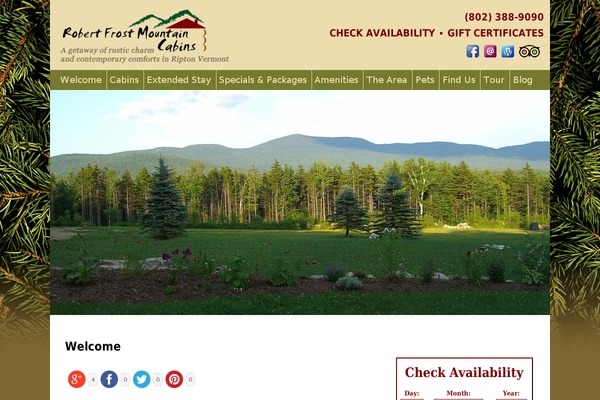 robertfrostmountaincabins.com site used Acorn-one-widescreen