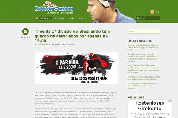 robertocarioca.com.br site used Minblr