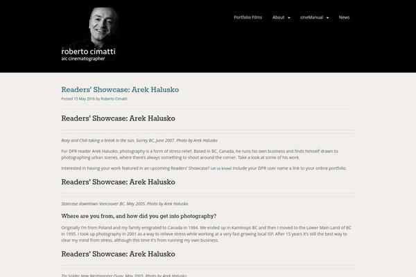 Cinerama theme site design template sample