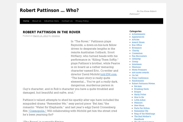 Twenty Ten theme site design template sample