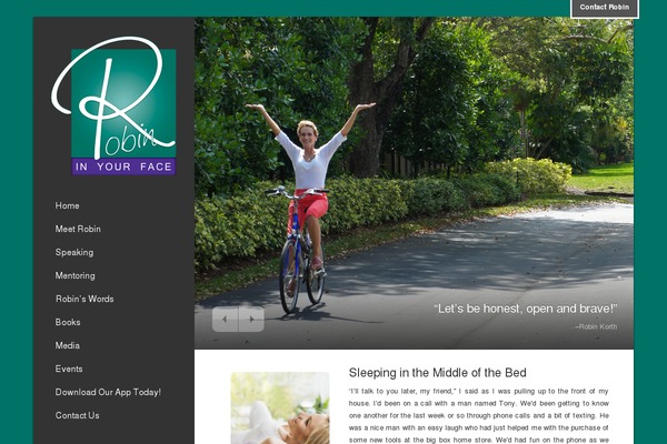 robininyourface.com site used Astra