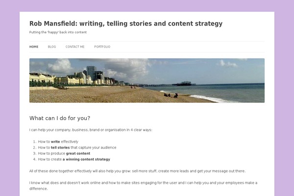 Twenty Twelve theme site design template sample