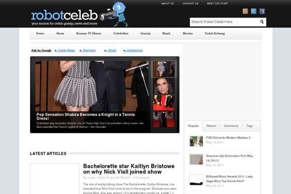 robotceleb.com site used News Pro