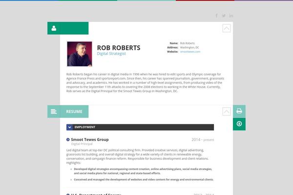 Cv theme site design template sample