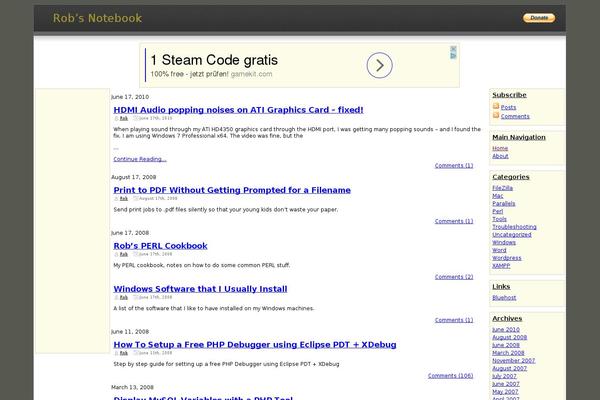 robsnotebook.com site used 3c-seo