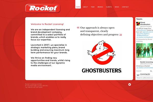 Rocket theme site design template sample