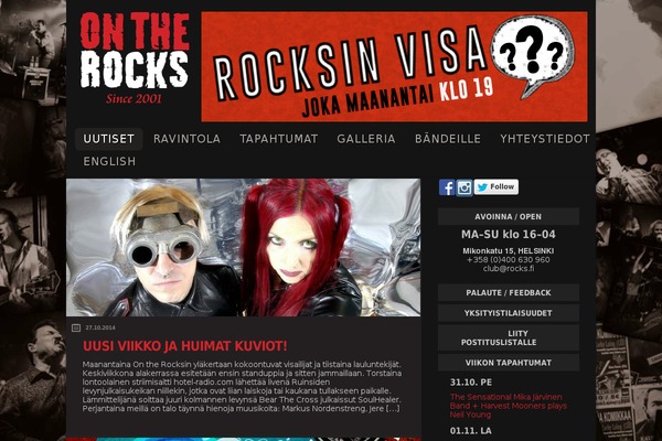rocks.fi site used Mediaani-framework