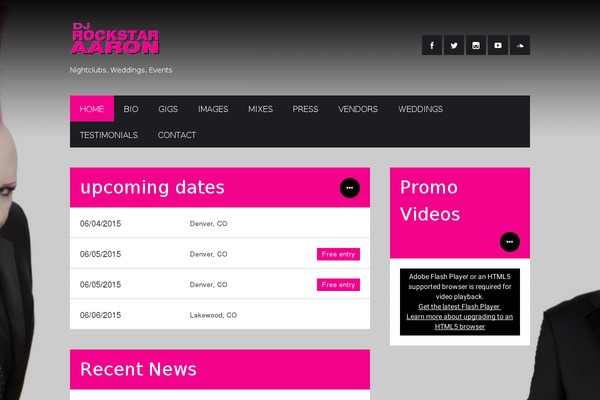 Stereo Club theme site design template sample