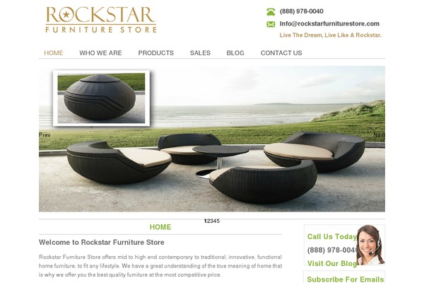 Rockstar theme site design template sample