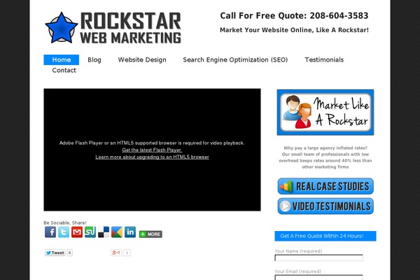 Site using InstaBuilder plugin