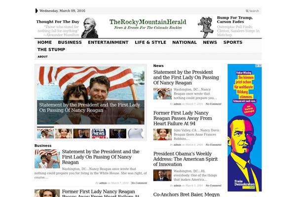 Site using Gabfire Widget Pack plugin