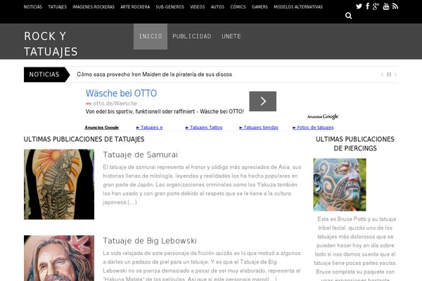 Magazine theme site design template sample