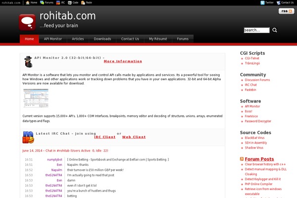 Site using Easy Google Syntax Highlighter plugin