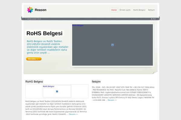 Reason theme site design template sample