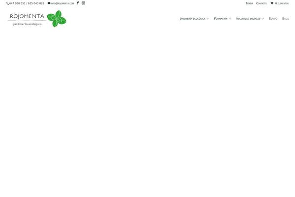 rojomenta.com site used Divi-rojomenta