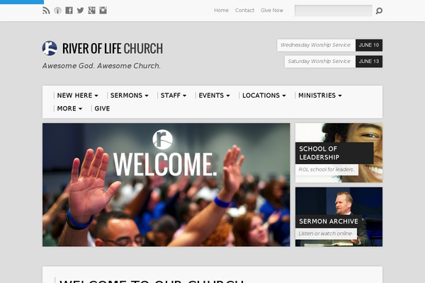 Resurrect theme site design template sample